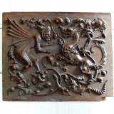 Paire de panneaux en chêne sculpté