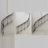 Trois rampes d'escalier