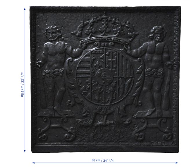 Plaque de cheminée ancienne aux armes de Léopold Ier, Duc de Lorraine-6