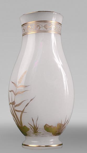 BACCARAT, Paire de vases aux échassiers, vers 1880-3