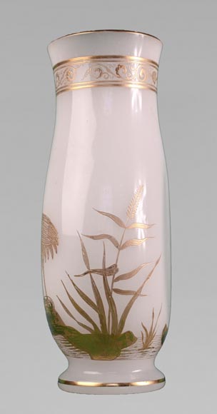 BACCARAT, Paire de vases aux échassiers, vers 1880-4