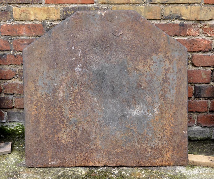 Plaque de cheminée ancienne aux armes de la famille Joly, XVIIIème siècle-5