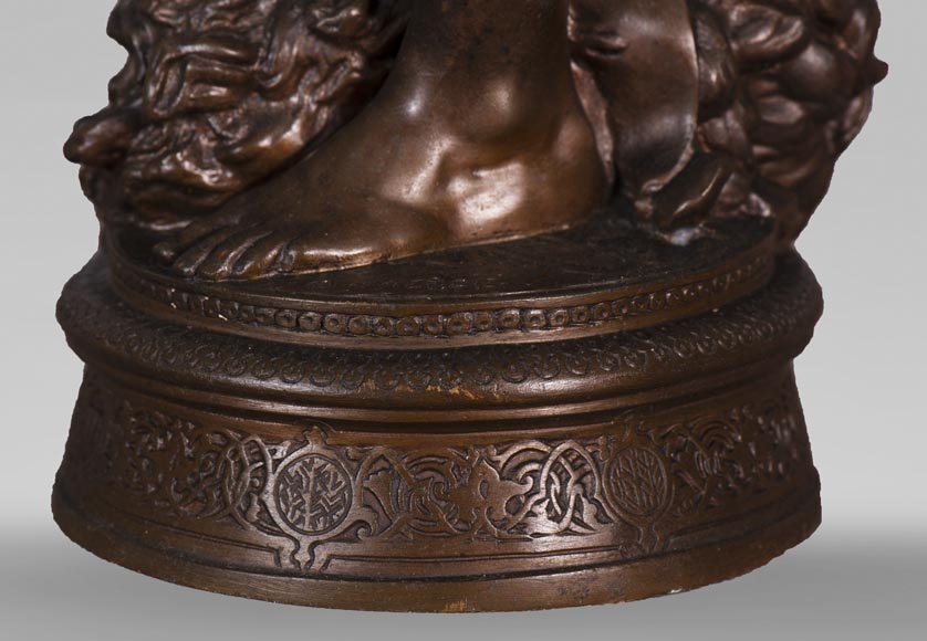Antonin MERCIÉ (1845-1916) - DAVID et GOLIATH en bronze à patine brune-8