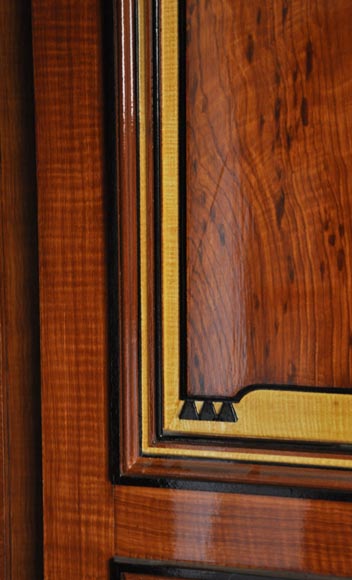 Paire de portes en trompe l'oeil de bois de style Art Déco, fin du XXe siècle -6