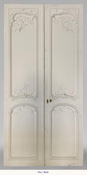 Important ensemble de 7 doubles portes de style Louis XV-18