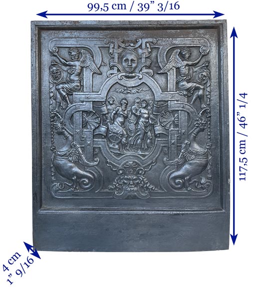 Plaque de cheminée au très riche décor de l'Ancien Testament-8