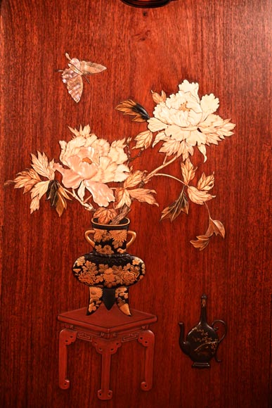 Gabriel VIARDOT, meuble d’appui japonisant au bouquet, 1888-4
