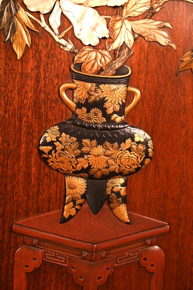 Gabriel VIARDOT, meuble d’appui japonisant au bouquet, 1888-7