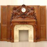 Somptueuse cheminée en acajou provenant du paquebot l’Armand Behic