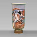 Sèvres et K. LIEVEN - Paire de vases en porcelaine décorés de coureurs à pied