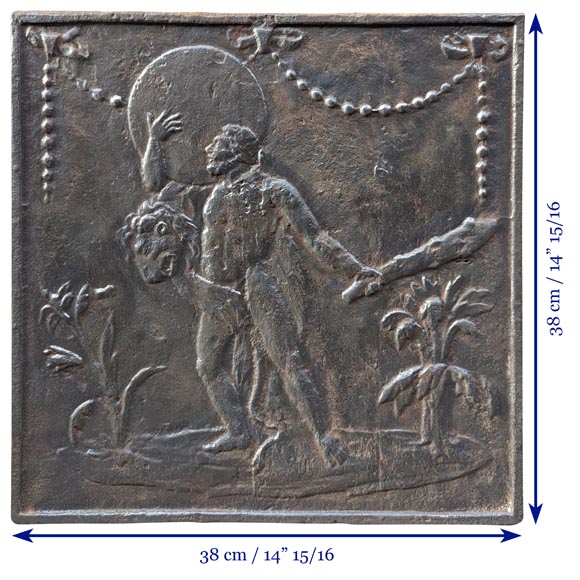 Plaque de cheminée représentant Hercule-4
