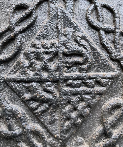 Plaque de cheminée, vers 1600, aux armes d’Angélique d’Estrées-4
