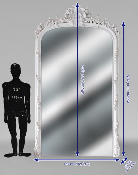 Grand trumeau époque Napoléon III avec miroir au mercure-7