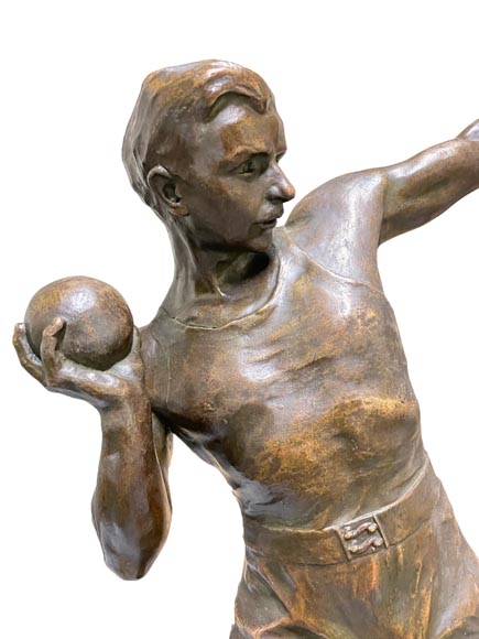 (sculpture bronze lanceur de poids)-2