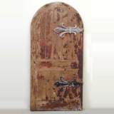  Porte du XIXè siècle en bois de sapin, à splendides gonds en fonte