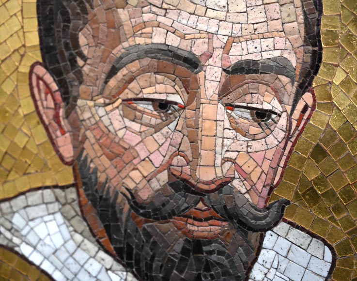 Attribué à Antonio Salviati (Vincenza, 1816 - Venise, 1890), portrait en mosaïque de Bernard Palissy Attribué à Antonio Salviati (Vincenza, 1816 - Venise, 1890), portrait en mosaïque de Bernard Palissy-2