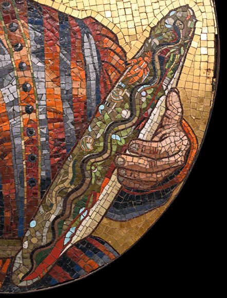 Attribué à Antonio Salviati (Vincenza, 1816 - Venise, 1890), portrait en mosaïque de Bernard Palissy Attribué à Antonio Salviati (Vincenza, 1816 - Venise, 1890), portrait en mosaïque de Bernard Palissy-4