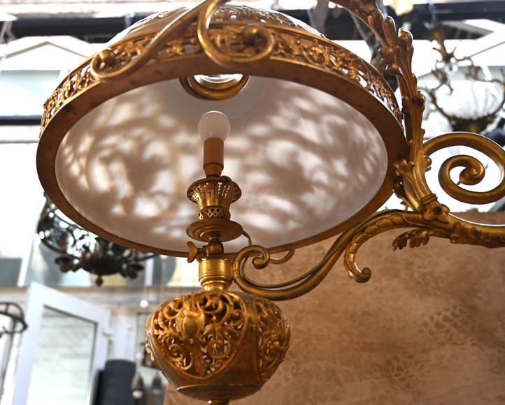 Lustre de billard d’époque Napoléon III en bronze doré Lustre de billard d’époque Napoléon III en bronze doré-3