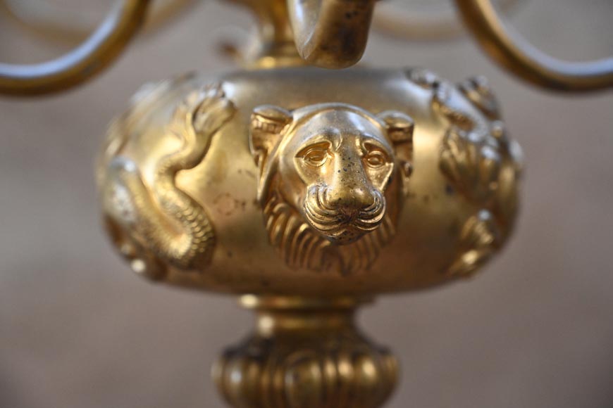 Lustre de billard d’époque Napoléon III en bronze doré Lustre de billard d’époque Napoléon III en bronze doré-5
