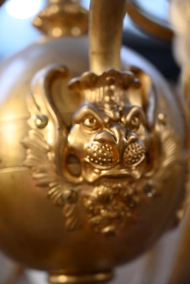 Lustre de billard d’époque Napoléon III en bronze doré Lustre de billard d’époque Napoléon III en bronze doré-6