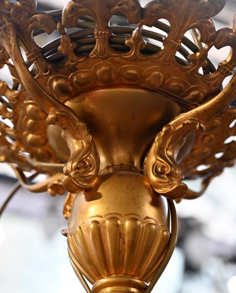 Lustre de billard d’époque Napoléon III en bronze doré Lustre de billard d’époque Napoléon III en bronze doré-7