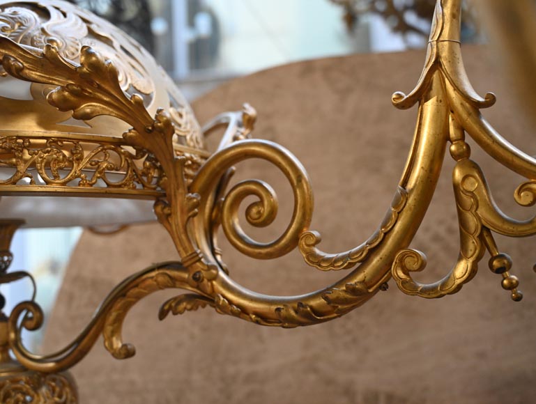 Lustre de billard d’époque Napoléon III en bronze doré Lustre de billard d’époque Napoléon III en bronze doré-8