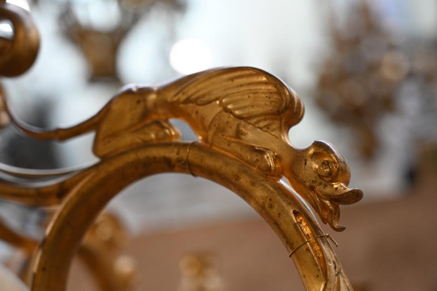 Lustre de billard d’époque Napoléon III en bronze doré Lustre de billard d’époque Napoléon III en bronze doré-10