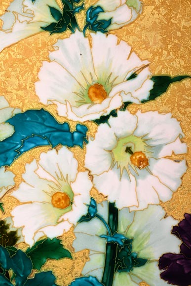 MILET & DIFFLOTH – Plat d'ornement en céramique émaillée au décor de fleurs des champs MILET & DIFFLOTH – Plat d'ornement en céramique émaillée au décor de fleurs des champs-3