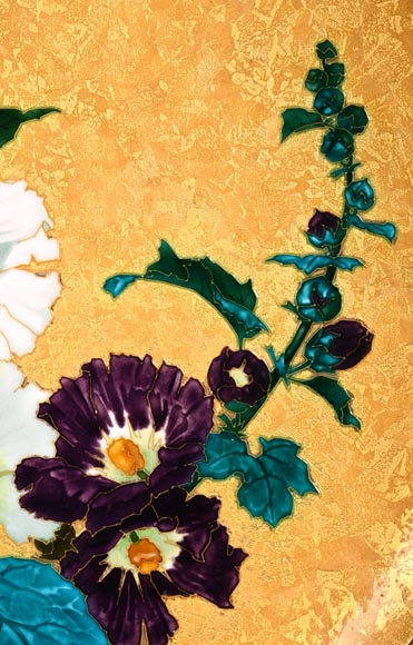 MILET & DIFFLOTH – Plat d'ornement en céramique émaillée au décor de fleurs des champs MILET & DIFFLOTH – Plat d'ornement en céramique émaillée au décor de fleurs des champs-4