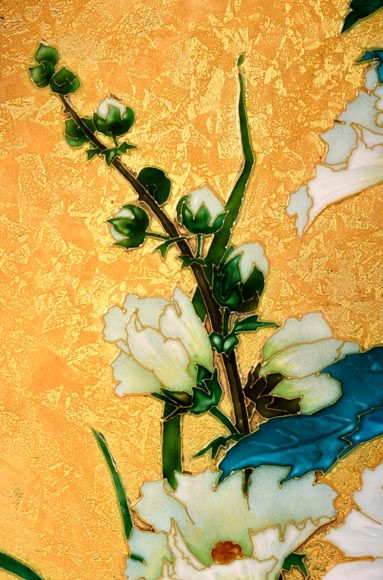 MILET & DIFFLOTH – Plat d'ornement en céramique émaillée au décor de fleurs des champs MILET & DIFFLOTH – Plat d'ornement en céramique émaillée au décor de fleurs des champs-5