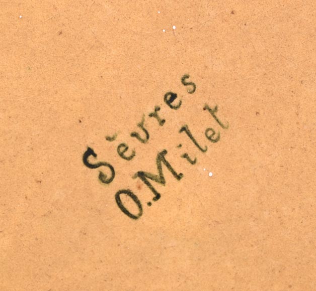 MILET & DIFFLOTH – Plat d'ornement en céramique émaillée au décor de fleurs des champs MILET & DIFFLOTH – Plat d'ornement en céramique émaillée au décor de fleurs des champs-10