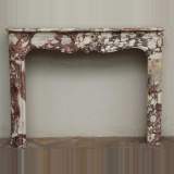 Cheminée ancienne de style Louis XV en marbre Brèche Violette