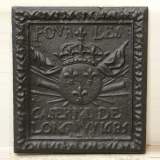 Plaque de cheminée de caserne sous Louis XIV