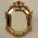 Miroir Napoléon III en bois doré