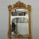 Miroir doré à glace argentique ancien 