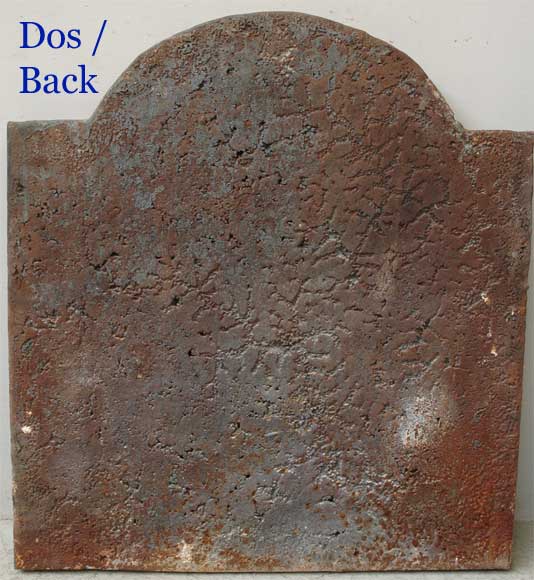 Cast iron fireback with two lions_fr