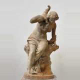 "Jeune fille à la conque", statue en fonte de fer par Ducel d'après un modèle de Loyson