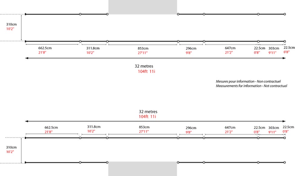 Passerelle ou passage couvert , environ 40 mètres. Passerelle ou passage couvert , environ 40 mètres.-12