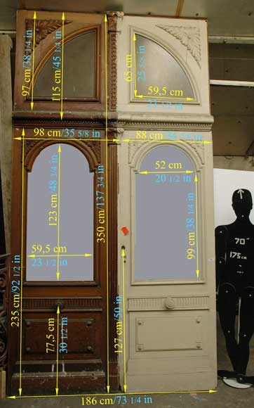 Porte double, XIXe siècle. Porte double, XIXe siècle.-15