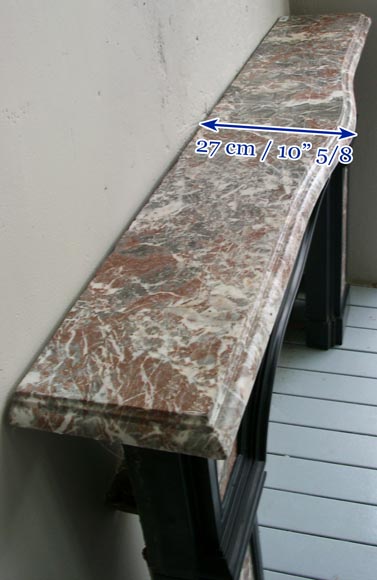 Cheminée XVIIIe siècle en deux couleurs de marbre  Cheminée XVIIIe siècle en deux couleurs de marbre -4