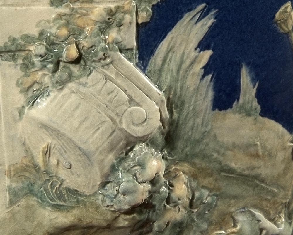 Louis-Robert CARRIER-BELLEUSE et FAÏENCERIE DE CHOISY LE ROI : "Uranie" exceptionnel vase en grès. Exposé en 1902. Louis-Robert CARRIER-BELLEUSE et FAÏENCERIE DE CHOISY LE ROI : "Uranie" exceptionnel vase en grès. Exposé en 1902.-8