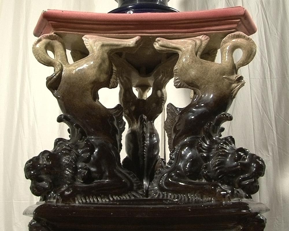 Louis-Robert CARRIER-BELLEUSE et FAÏENCERIE DE CHOISY LE ROI : "Uranie" exceptionnel vase en grès. Exposé en 1902. Louis-Robert CARRIER-BELLEUSE et FAÏENCERIE DE CHOISY LE ROI : "Uranie" exceptionnel vase en grès. Exposé en 1902.-9