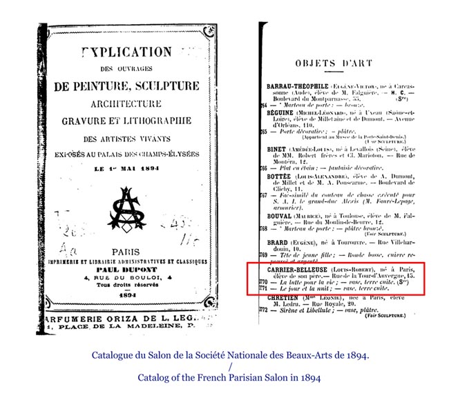 Louis-Robert CARRIER-BELLEUSE et FAÏENCERIE DE CHOISY LE ROI : "Uranie" exceptionnel vase en grès. Exposé en 1902. Louis-Robert CARRIER-BELLEUSE et FAÏENCERIE DE CHOISY LE ROI : "Uranie" exceptionnel vase en grès. Exposé en 1902.-10