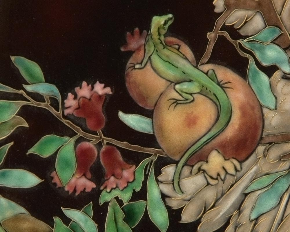 "Cacatoès" plat émaillé par T. Soyer "Cacatoès" plat émaillé par T. Soyer-3