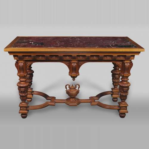 La table provenant d'un exceptionnel ensemble mobilier réalisé par Moïse Michelangelo Guggenheim pour le Palazzo Papadopoli de Venise,  Italie