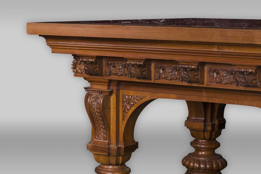 La table provenant d'un exceptionnel ensemble mobilier réalisé par Moïse Michelangelo Guggenheim pour le Palazzo Papadopoli de Venise,  Italie La table provenant d'un exceptionnel ensemble mobilier réalisé par Moïse Michelangelo Guggenheim pour le Palazzo Papadopoli de Venise,  Italie-6