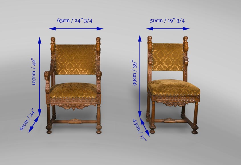 Les sièges provenant d'un exceptionnel ensemble mobilier réalisé par Moïse Michelangelo Guggenheim pour le Palazzo Papadopoli de Venise, Italie Les sièges provenant d'un exceptionnel ensemble mobilier réalisé par Moïse Michelangelo Guggenheim pour le Palazzo Papadopoli de Venise, Italie-11