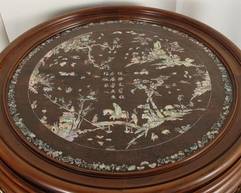 Maison des Bambous Alfred PERRET et Ernest VIBERT (attribué à) -  Grand guéridon central Maison des Bambous Alfred PERRET et Ernest VIBERT (attribué à) -  Grand guéridon central-3