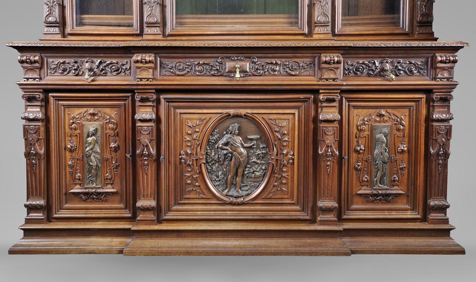 Belle salle à manger en noyer sculpté estampillée par l'ébéniste Paul Mazaroz Belle salle à manger en noyer sculpté estampillée par l'ébéniste Paul Mazaroz-6