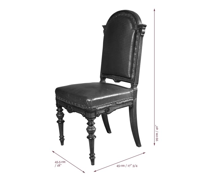 Belle salle à manger en noyer sculpté estampillée par l'ébéniste Paul Mazaroz Belle salle à manger en noyer sculpté estampillée par l'ébéniste Paul Mazaroz-22